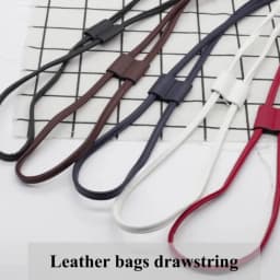 Women Bucket Bag Drawstring Detachable PU Leather Bag Strap DIY Replacement Rope Backpack Beam Pocket Purse Accessories