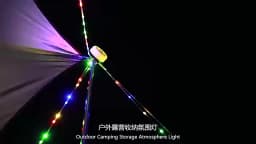10m LED Reel String Lights Outdoor USB Rechargeable Camping Lamp Solar Fairy Christmas Lights Garden Room Decorative Tent Light