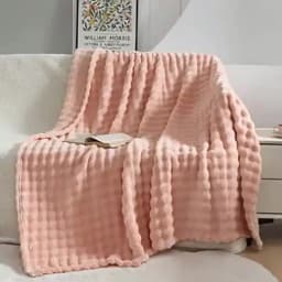 1 Pc Luxury Faux Rabbit Fur Throw Blanket Soft Warm White Striped Fluffy Blankets for Sofa Office Naps Single Double Plush Plaid