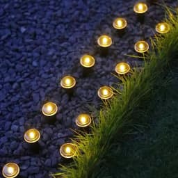 Secret Garden Glow Solar In-Ground Path Lights, Outdoor Waterproof Walkway Disk Lights for Yard Driveway Decoration