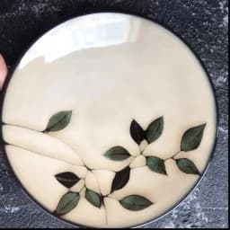 1Pcs Creative Painted Kiln Glazed Leaf Ceramic Plate Tableware Western Steak Salad Dessert Cake Sushi Storage Decoration Plate