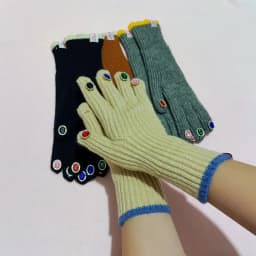 Luxury High Quality Rhinestone Solid Soft Extended Knitted Gloves Winter Warm Touch Screen Fashion Full Finger Women Mittens