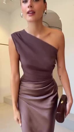 Elegant One-Shoulder Patchwork Satin Maxi Dress Women Sleeveless Ruched Slim Long Dresses 2026 Wedding Guest Evening Party Robes