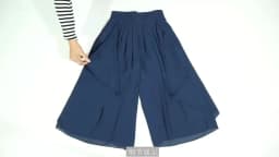 Women Chiffon Wide Leg Pants Spring Summer Thin Elastic Waist Loose All-match Lady Calf-Length Pants Fashion Skirts Pants 4XL