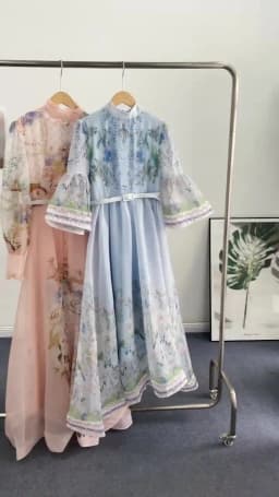 Printed Women's Maxi Dresses O-neck Big Swing Oversized Dress Irregular Hem Dresses Bohemian Female Robes Loose Partywear New