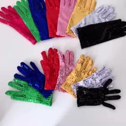 1 pair of children's high elasticity sequin gloves, dance competition, dance performance, party performance, exquisite children'