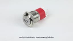 DaierTek Horn Button 12V 20A Heavy Duty 16MM Metal Horn Switch Speaker Blue LED Stainless Steel Momentary Push Button Switch