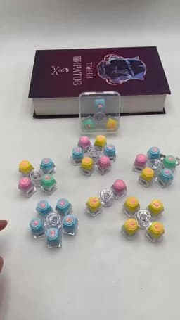 Cute Cat Paw Keycap Keychain Mechanical Keyboard Fidget Spinner Stress Relief Toy Portable Keyring for Office Desk Anxiety Gift