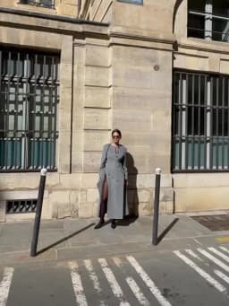 Women's Long Grey Woollen Coat O-neck Full Sleeve Asymmetric Button Design Elegant Silhouette Warm Outerwear 2025 Autumn Coat