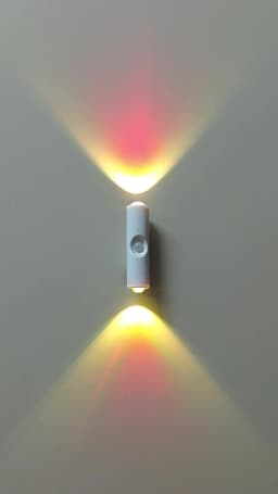 Double Head RGB LED Night Light with Motion Sensor Rechargeable Magnetic Wall Lamp for Cabinet Hallway Stair Mood Ambient Light