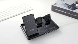 30W Electric Wireless Charger Stand for Airpods Pro Apple Watch Touch Control Fast Charging Station for Iphone 16 15 14 13 12 11