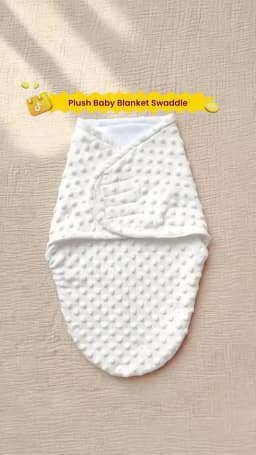 1Pc Baby Dotted Swaddle Blanket, Newborn Anti-Startle Swaddle, 3D Dotted Fleece Swaddle Wrap, Soft Touch for Sleep Aid, Warm and Skin-Friendly Soothing Newborn Sleeping Bag