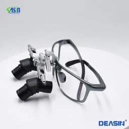 DEASIN Dental Ergo2 Loupes 45°Optical Corner Structure 4X 5X 6X Magnifying Glass with 5W LED Light Surgery Lens