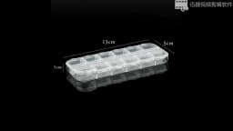 One Piece 13x5x1CM 12 Slots Compartment Plastic Storage Box Adjustable Rectangle Jewelry Container Box Case for Beads&earrings