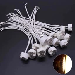MR16 MR11 GU5.3 G4 Lamp Holder Bulb Base with Wire Ceramic Halogen Socket Pottery Connector 12V - 220V Led Light