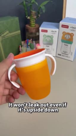 Baby Water Cups 360 Degrees Rotated Baby Learning Drinking Cup with Double Handle Flip Lid Leakproof Infants Water Cups Bottle
