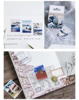 45pcs/box Japanese View Label Stickers Set Decorative Stationery Stickers Scrapbooking Diy Diary Album Stick Label