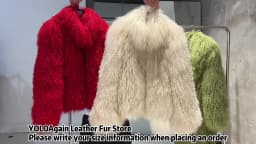 YOLOAgain More Colors High Collar Real Mongolia Sheep Fur Jacket Women 2025 Winter Warm Overcoat