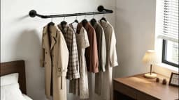 Clothes Rack Clothes Hanger Pole, Garment Bar, Closet Organizer, Garment Hanging Rod, Super Strong Bearing Metal Pipe, 2X