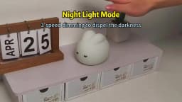 Silicone Rabbit Night Lamp Dream Rabbit Night Light LED Touch Sensor Lamp Timing Desktop Decoration Children's Night Light Gift