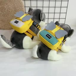 Polyester Backpack for Harness Pull Bag Pet Dogs Collar Adjustable Shoulder Strap Different Sizes For Pets With Harness Leash