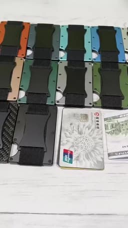 Slim RFID Protection High Quality Card Holder Men Women Aluminum Wallet Elasticity Back Pouch ID Credit Case Unisex Travel Purse