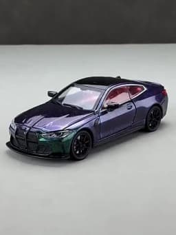 Alloy 1:24 Scale BMW M4 Sport Car Model Simulation Diecast Toy Vehicle Collection Home Decor Children Boy Birthday Gift Toy Car