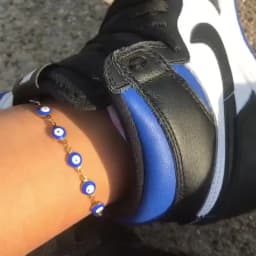 Stainless Steel Evil Eye Anklets For Women Enamel Round Leg Chain Blue Evil Eye Anklets Bracelet Summer Beach Foot Jewelry Gift