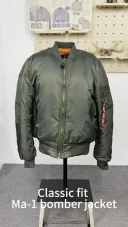 Windproof Winter Water Resistant US Army Military Air Force Pilot Unisex Padded Ma1 Flight Jacket Coats for Men