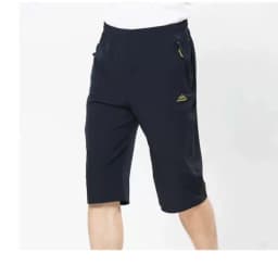 Men's Quick Dry Hiking Shorts Lightweight Outdoor Active Travelling Elastic Waist Casual Medium Length with Zipper Pockets