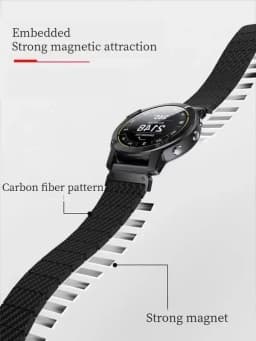 Magnetic Strap For Garmin 26mm 22mm Fenix 8 5 5x Plus 6 6SX Pro 7 7X Forerunner945 Carbon Fiber pattern Smartwatch Bracelet Band