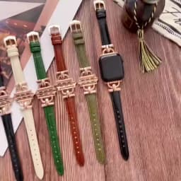 Genuine Band For Apple Watch Leather strap 41mm-45mm 49mm 38mm 40mm 42mm 44mm Slim bracelet iwatch series ultra 2 9 8 7 6 5 4 3
