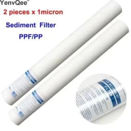 2 Pcs 20 INCH 1 MICRON PPF/SEDIMENT WATER FILTER CARTRIDGE Water Purifier Front Filter Cartridge Aquarium FOR REVERSE OSMOSIS