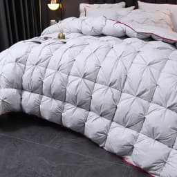 White Goose Down Duvet Warm Winter Thick 3D Bread Comforter Pinch Pleated Blanket Filling for Single Double Couple Bed Quilts