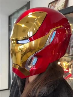 Marvel 1/1 Iron Man Jarvis Mk5 Mk50 Helmet Wearable Automatic Voice-Activated Electric Open And Close Series Home Decor Gift