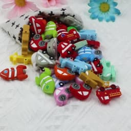 Kovict 5/10Pcs Silicone Beads Car Airplane Rainbow Rocket Bead For Jewelry Making DIY Keychain Necklace Bracelet Accessories