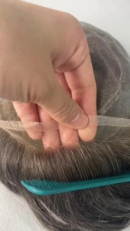 VERSALITE- Mono with Swiss Lace Front Toupee Men Breathable Male Hair Prosthesis Natural Human Hair Replacement System Men's Wig