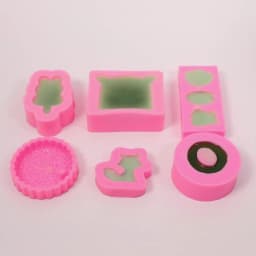 1 Piece, Sugar Flipping Silicone Six Link Peach Blossom Shaped Baked Edge Handmade Decorative Silicone Mold