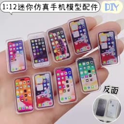 1:12 Miniature Phone Micro Model Decoration Dollhouse Mobile Phone Model Dollhouse Phone Doll House Accessories Decor