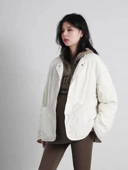 CHIC VEN Women Down Coats Simple Loose Texture Round Neck Down Jacket 90 White Duck Down Jacket Autumn Winter 2025