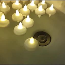 36/12pcs Floating Candle Lamp Flameless Tea Light Flicker Electronic Waterproof LED Light For Wedding Party Pool Spa Table Decor