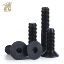 20/50pcsHexagonSocketFlatCountersunkHeadScrewCarbonSteelM2M2.5M3M4M5M6M8HexSocketBoltsMachineScrewDIN7991