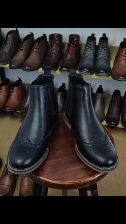 Size 7-13 Brogue Chelsea Men Boots Classical American Style Leather Boots