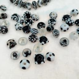 Black Color Series 2/4/6PCS/LOT Mixed Style Handmade Lampwork Glass Beads For Crafts Charm Bracelets/Earring DIY Jewelry Making