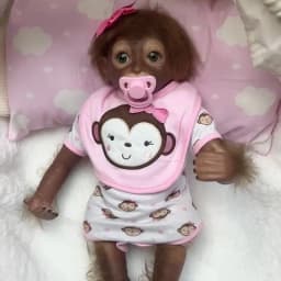 20" Monkey Bebe Reborn Dolls Handmade Cute Reborn Baby Dolls With Soft Touch Toddler Dolls For Kids Birthday Gift Muñecas Reborn