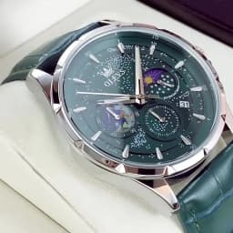 OLEVS Full Green Men's Watch Auto Date Waterproof Man Wristwatches