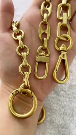 High Quality Purse Chain Strap Zinc Alloy Shoulder Handbag Strap Replacement Handle Chain Metal Chunky Bag Chain Strap