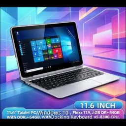 11.6' Tablet PC T10 Docking Keyboard 2GB DDR+64GB Flexx 11A With Windows 10 X5-8300 CPU 1366*768 IPS Dual Cameras