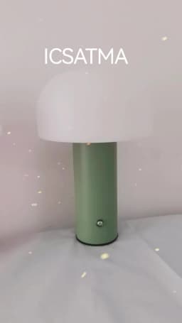 New Mushroom Lamp LED Charging Table Lamp 3-colors Dimming Desk Lamp Mushroom Night Light for Bar Restaurant Bedroom Decoration