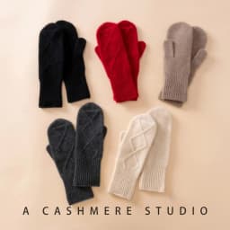Winter High-Quality 100% Goat Cashmere Knitted Gloves Women Soft Warm Stretch Knit Mittens Full Finger Guantes Female Mittens